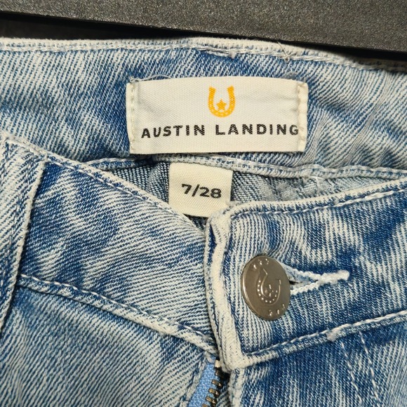 Austin Landing Jeans Womens Size 7 28 Blue Stars Flare leg Bohemian Cowgirl - Picture 3 of 8